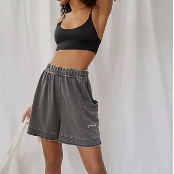 Free People Pants - Free People Cozy Girl Good Vibes Shorts Gray- Loungewear